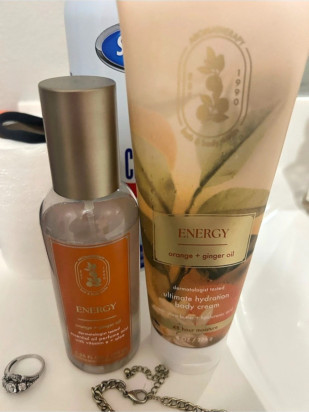 Bath & Body Works Aromatherapy Energy Orange + Ginger Body Care Bundle
